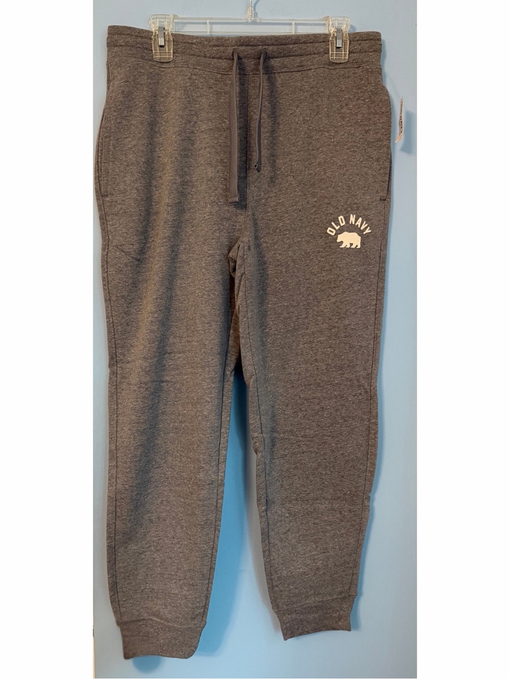 Old Navy Dark Gray Men’s Jogger Sweatpants with Bear Logo